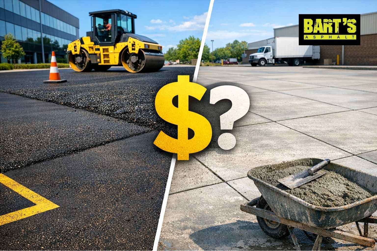 Is Asphalt Cheaper Than Concrete? A Commercial Cost Guide for Michigan Properties