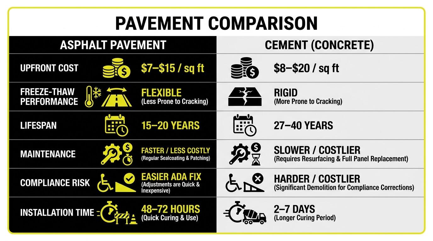 pavement comparison