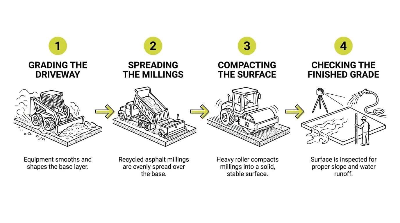 Asphalt Millings Driveway Cost: What Michigan Homeowners Should Expect to Pay 6 How Millings Are Installed