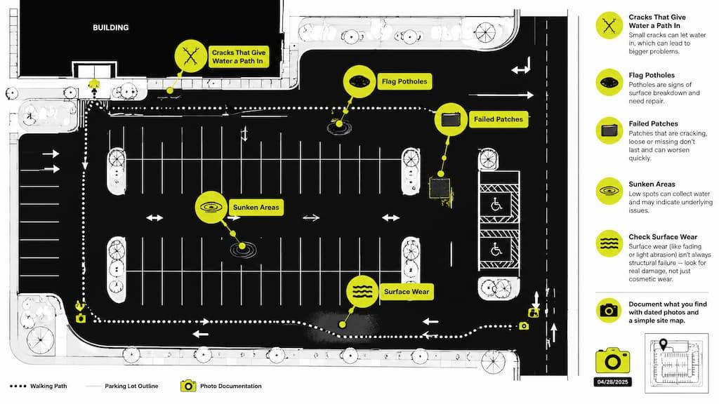 Fall Parking Lot Maintenance: Preparing Michigan Properties for Winter 1 Walk the Entire Parking Lot